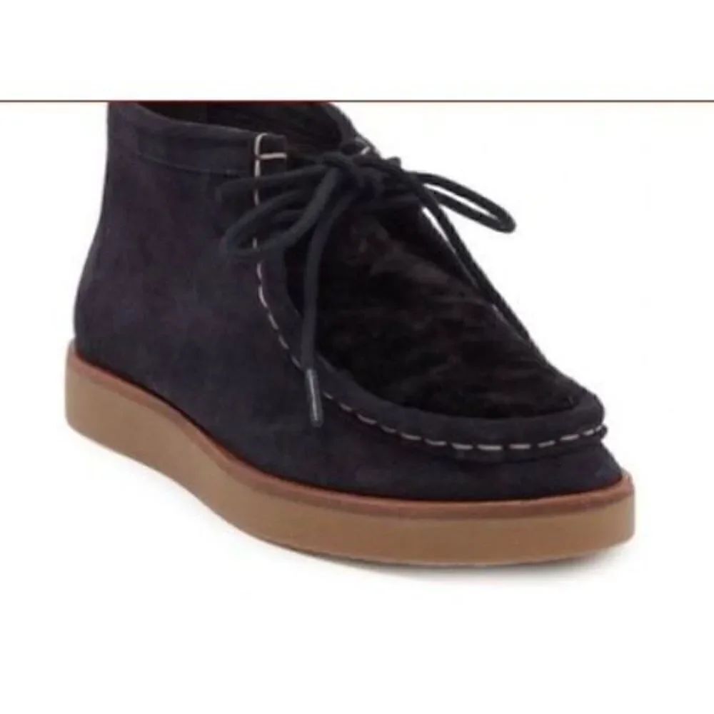 The Great The Trooper Chukka Boot in Midnight Black Shearling NWOB Size 7